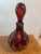 Art Deco AntiquevEtched Red Cranberry Decanter Set With 2 Glasses For Sale - Image 3 of 10