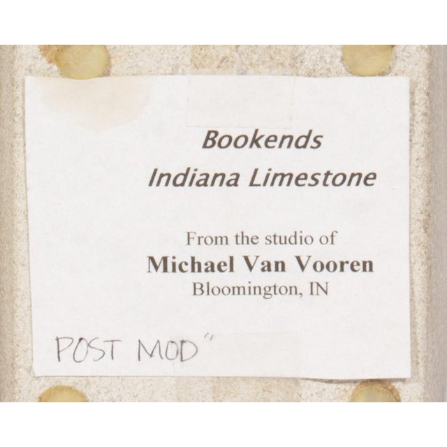 Michael Van Vooren Limestone Bookends For Sale - Image 4 of 7