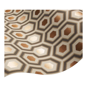 Cole & Son Hicks’ Hexagon 95/3017 Wallpaper – Set of 5 New Rolls in Taupe, Gray & Bronze