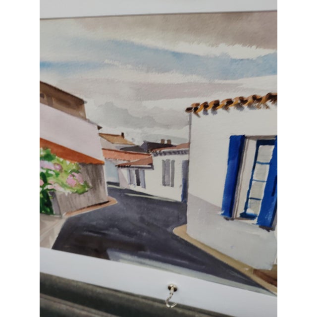 Michel Roubille, Landscape, 1988, Watercolor For Sale - Image 6 of 7