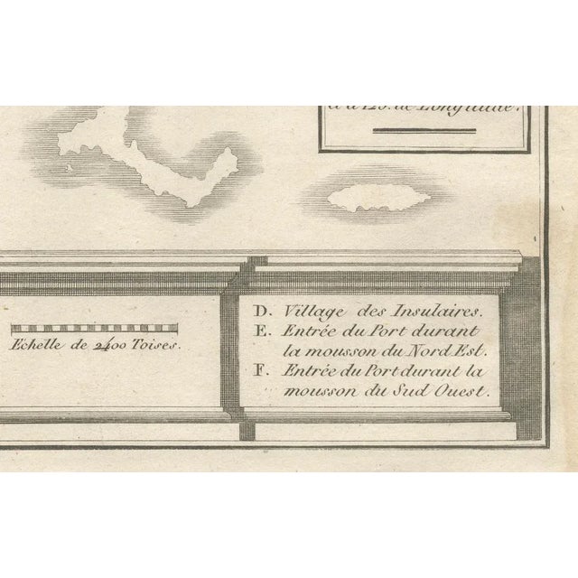 Antique French Engraved Plan of Poulo Condore, 1790s For Sale - Image 4 of 10