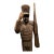 Monumental 65" Vintage Philippine Taka-an Wood Soldier Mold on Custom Base For Sale