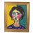 Impressionist Expressionist Abstract Woman Portrait Painting Including the Antiqued Gold Wood Frame For Sale