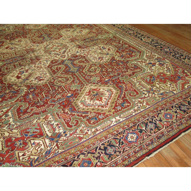Antique Persian Heriz Rug For Sale - Image 11 of 18