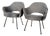 Pair of Knoll Saarinen Executive Armchairs in Rivington Ash Grey, Chrome Legs (2019) For Sale