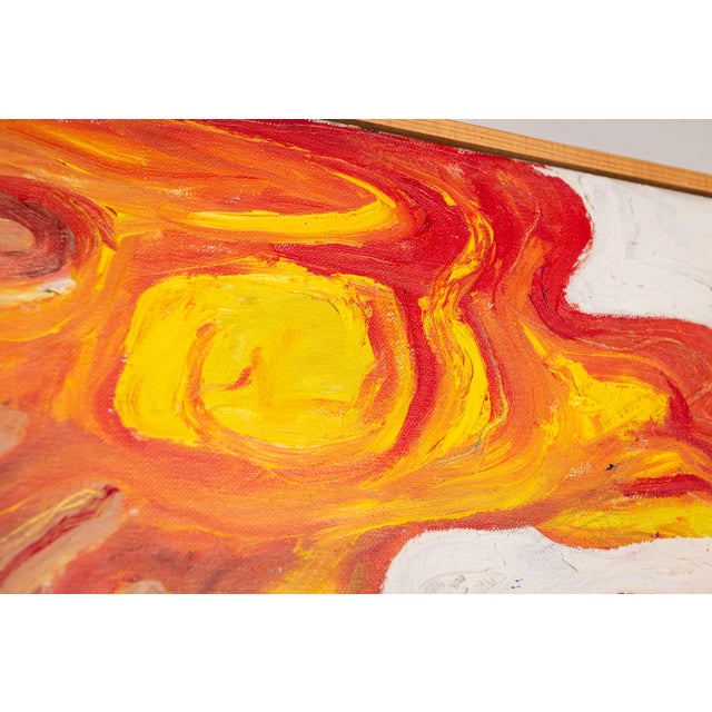Abstract Figure Under the Sun, 1960s, Oil on Canvas For Sale - Image 11 of 17