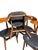 Vintage Set of 4 Greta Dining Chairs in Teak Wood and Black Leather For Sale - Image 9 of 9