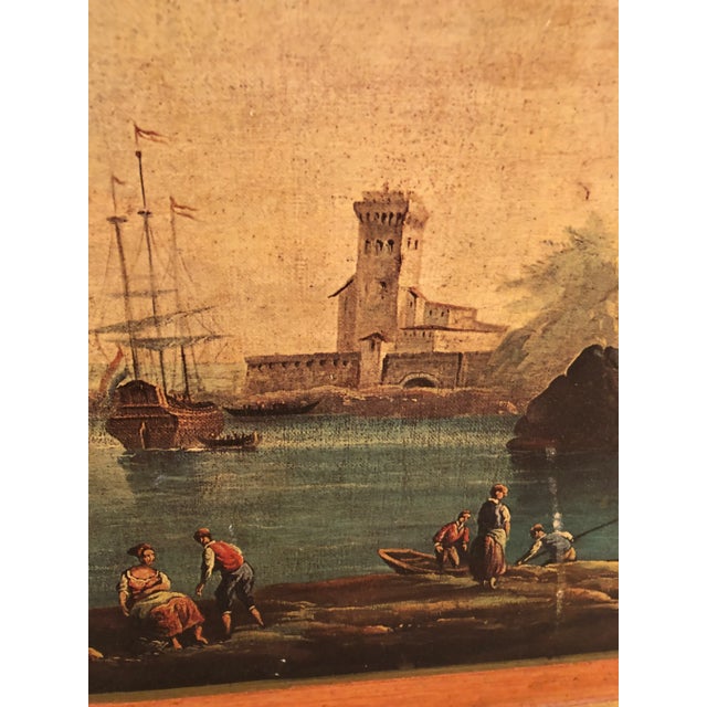 Venetian Decoupaged Landscape Prints on Board -A Pair For Sale - Image 10 of 11