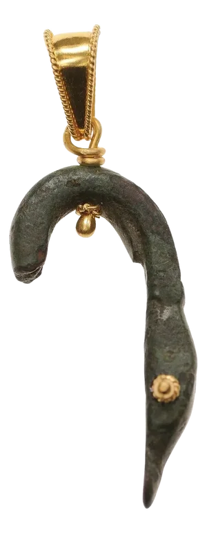 Roman Duckhead Fragment Pendant with 21K Accents