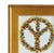 Impressionist Floral Peace Sign Oil Painting Including the Antiqued Gold Wood Frame For Sale - Image 4 of 10