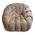Brown Modern Tufted Mushroom Velour Swivel Chair For Sale - Image 8 of 12