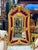 Make a dramatic statement with this grand French Rococo–style mirror, beautifully crafted with an elaborate gold leaf...