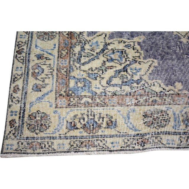 Turkish Vintage Turkish Anatolian Hand Knotted Wool Rug, 4x6'9 For Sale - Image 3 of 4