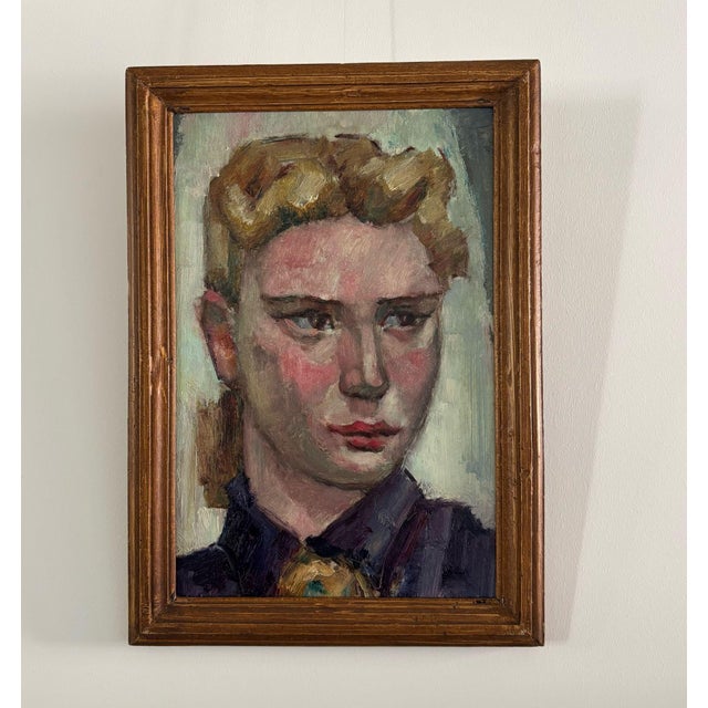 Rien Goené, Portrait, 1960s, Oil on Canvas, Framed For Sale - Image 4 of 7