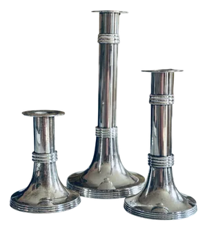 Silver-Plated Luise Candlesticks attributed to Lambert, 1960s, Set of 3