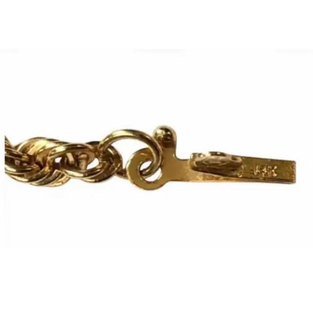 14k Yellow Gold Twisted Rope Chain Necklace, 18 Inches For Sale In Tampa - Image 6 of 8