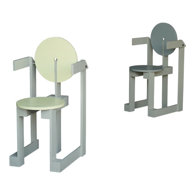 Vintage Dining Chairs by Henk Lampe, 1979, Set of 2 For Sale