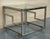 Mid-Century Modern 1970s Pair of Square Brass and Glass Structural Coffee tables, Italian For Sale - Image 3 of 18