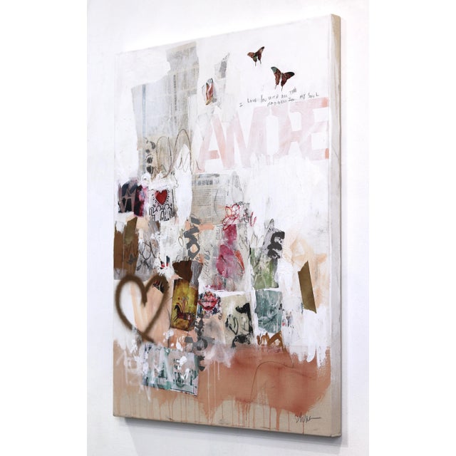 Textile Subway Sonnet #120 - Acrylic Mixed Media Painting on Canvas Original Artwork by Susan Washington For Sale - Image 7 of 10