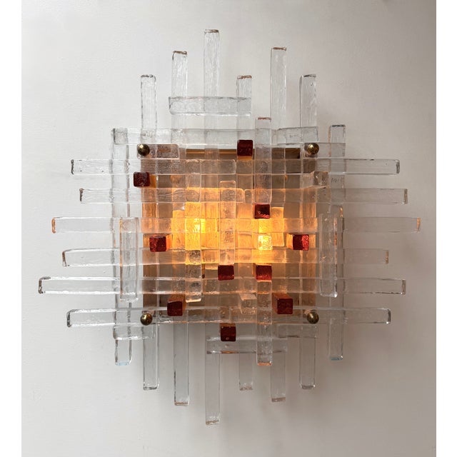 Large Glass Sconce by Poliarte, Italy, 1970s For Sale - Image 11 of 12