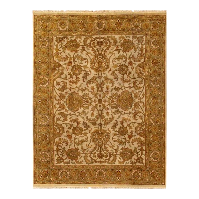 Pasargad DC Ivory Fine Persian Tabriz Design Rug For Sale