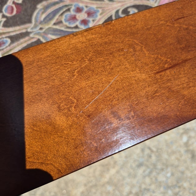 2001 Ethan Allen Mission Craftsman Style Cherry Wood Gliding Arm Chair Rocker Glider For Sale - Image 18 of 18