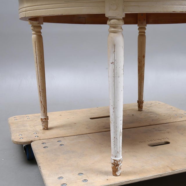 Mid 20th Century 20th Century Swedish Gustavian Pinewood Dining Table Set With Ten Side Chairs - Set of 11 For Sale - Image 5 of 10