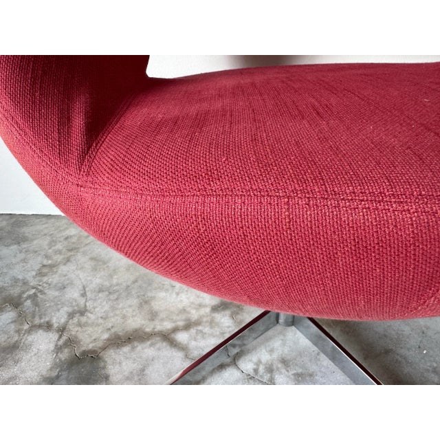Vintage Italian Postmodern-Style Red Swivel Lounge Chair by Italianadivani/ Sold For Sale - Image 12 of 12