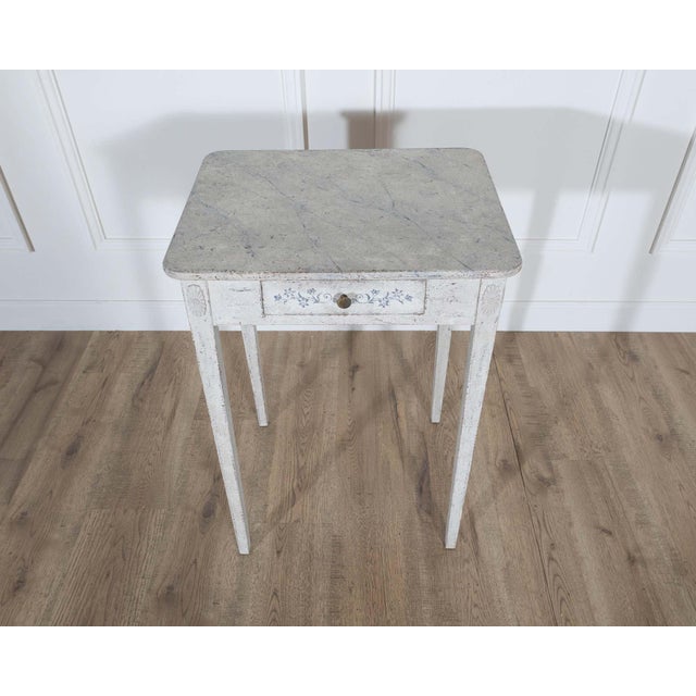 Swedish Painted Console Table with Drawer, circa 1880 For Sale - Image 10 of 11