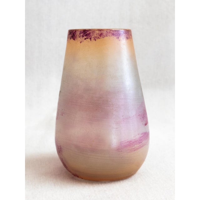 Art Nouveau Laignelet Pink Glass Vase, 1890s For Sale - Image 6 of 18