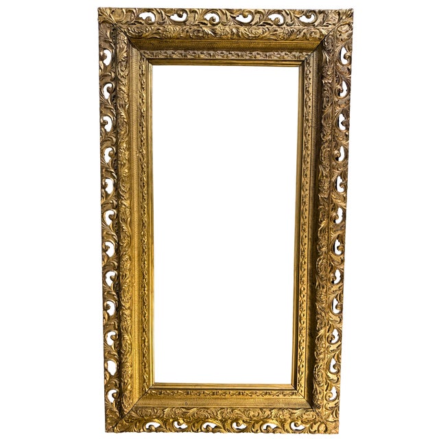 Mid 19th Century Antique Large Gilt Gold Mirror** Ornate Acanthus Frame, Beveled Mirror**OBO** For Sale - Image 5 of 5