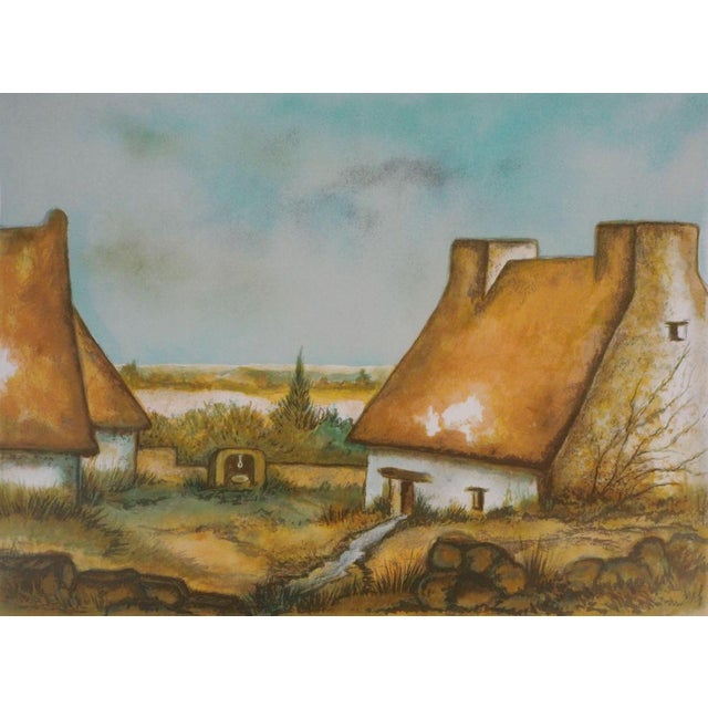 Maduzac (marguerite dunoyer de segonzac, known as) (1931-2019) spirit of brittany original color lithograph signed in...
