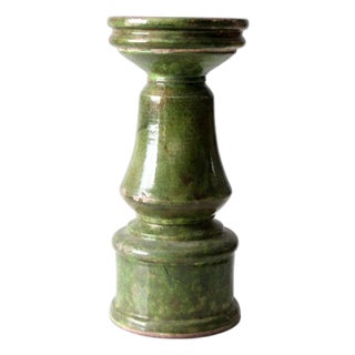 Vintage Studio Pottery Candle Pedestal For Sale