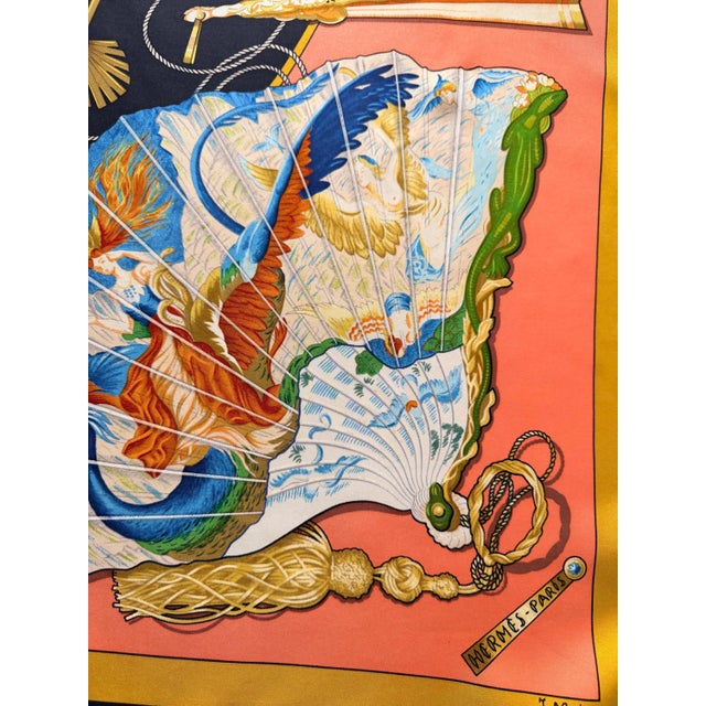 Hermès HERMES BRISE de CHARME silk scarf designed by abadie Julie 1993 For Sale - Image 4 of 15