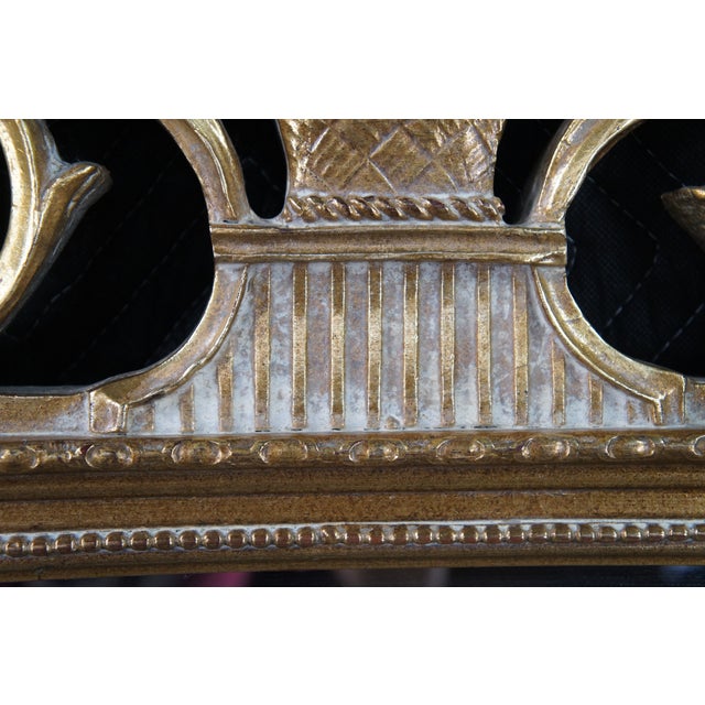 Wood Vintage John Richard French Louis XVI Style Neoclassical Beveled Glass Mirror For Sale - Image 7 of 9