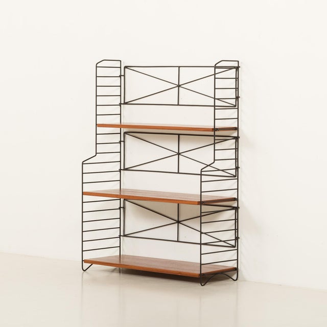 Mid-Century Modern Scandinavian String Free Standing Shelving Unit by Kajsa & Nils Nisse Strinning, Sweden, 1960s For Sale - Image 4 of 10