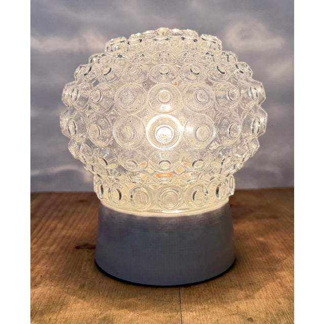Vintage White Porcelain and Glass Ceiling Light, 1970s For Sale - Image 13 of 14