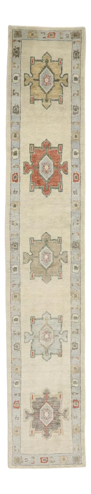 Turkish Oushak Runner Rug , 02'11 X 16'04