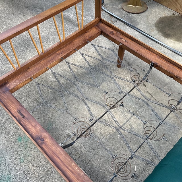 Brown 1970s Wooden Mid-Century Modern Daybed With Original Cushions, Made in Germany For Sale - Image 8 of 8
