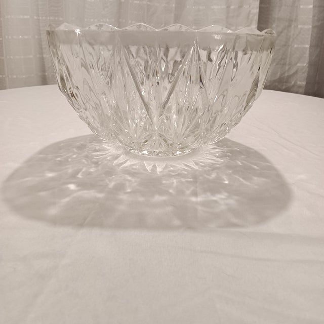 Vintage Large Cut Lead Crystal Bowl. 11"x11" w 6.5" h Great as Fruit/ Salad bowl. ** If you would like to be included in...