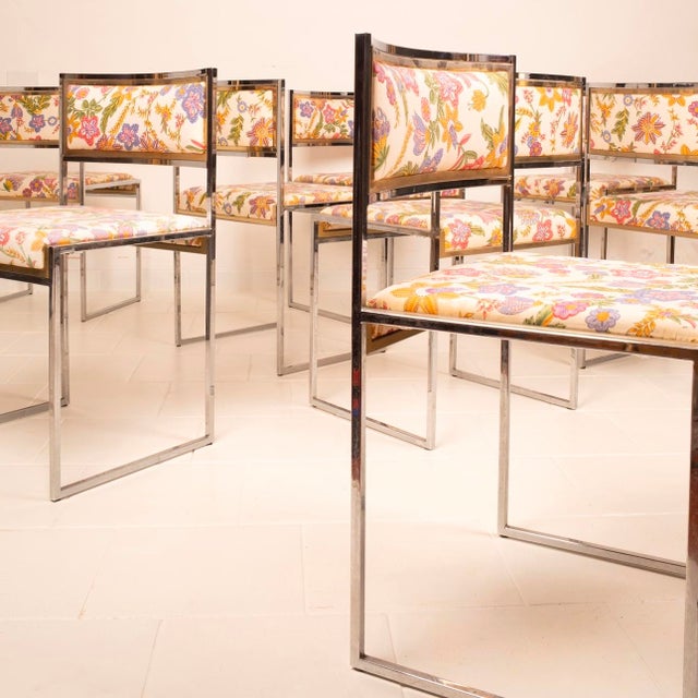 SQ-AL Chairs in Brass and Steel, 1970s, Set of 8 For Sale - Image 6 of 18