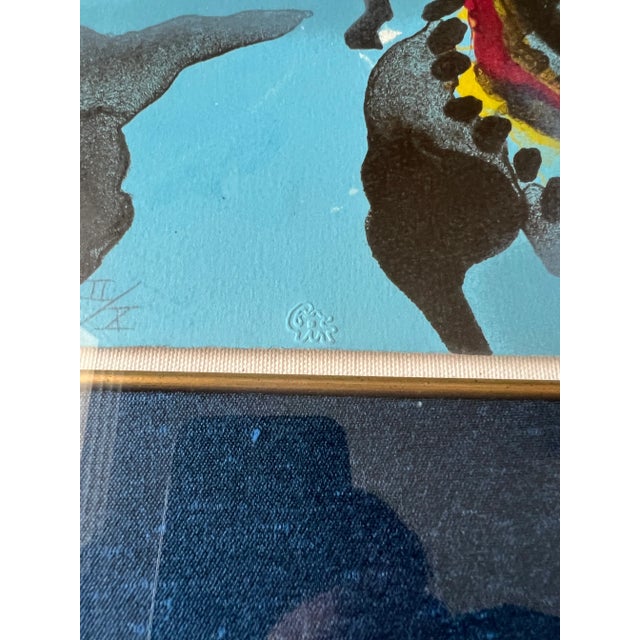 Blue Earl Bliss "Rising to the Call of the Fog in the Morning" Serigraph 2/10 Signed For Sale - Image 8 of 11