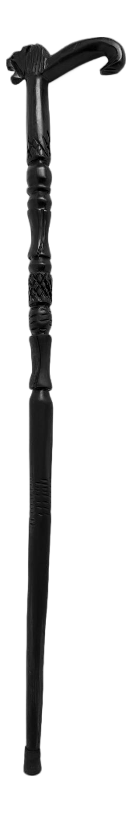 Vintage Black Lion Wood Cane