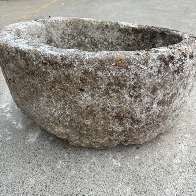 Antique Limestone Trough 51626m 26"l For Sale - Image 4 of 7