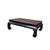 Dark Brown Black Curve Legs Rectangular Kang Low Coffee Table Stand For Sale - Image 4 of 11
