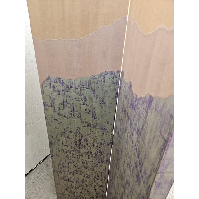 Late 20th Century Late 20th Century 4-Panel Contemporary Room Divider Folding Screen For Sale - Image 5 of 7