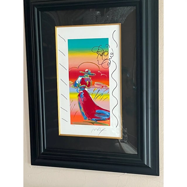 Abstract Peter Max, "Walking in Reeds" – Hand-Embellished Limited Edition Pop Art Serigraph/Lithograph For Sale - Image 3 of 9