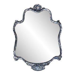 Vintage 1940s Victorian Painted Mirror For Sale