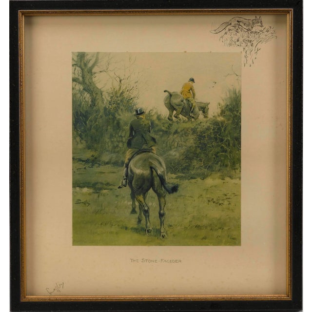 "The Stone Faceder" Signed Horse Print by Snaffles, Circa 1934 For Sale - Image 4 of 4
