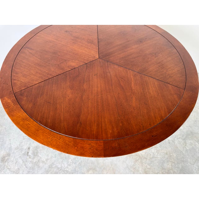 Vintage Baker Furniture Milling Road Walnut Top and Metal Accent Table A sophisticated piece from Baker Furniture’s...